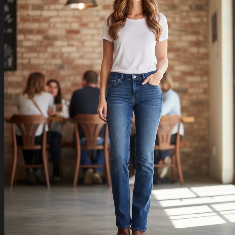 Guess Women's Straight Leg Blue Jeans
